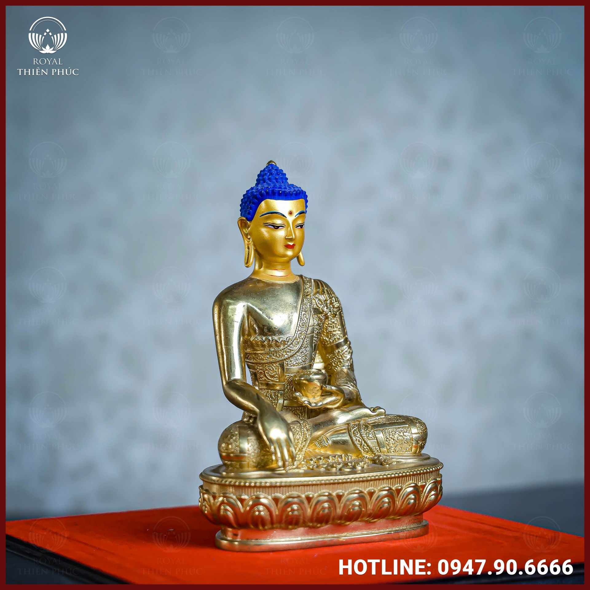 Tôn tượng Thích Ca đồng Đài Loan 17cm